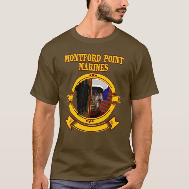 Camiseta Marines de Montford Point: Primer Mar Afroamerican (Anverso)