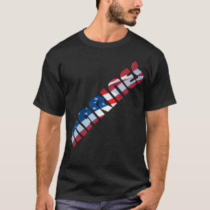 Camiseta MARINES en el ondeo de la letra de la bandera esta