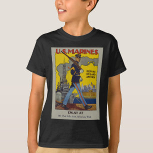 Camiseta Marines estadounidenses de época