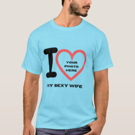 Camiseta MARINOS | Me encanta mi esposa sexy foto-camiseta