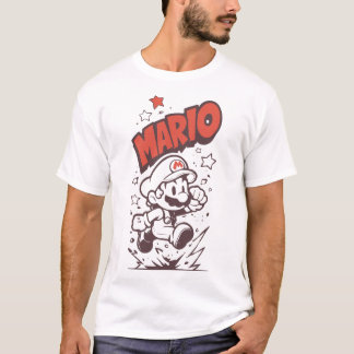 Camiseta Mario Retro Pixel Plumber Gamers
