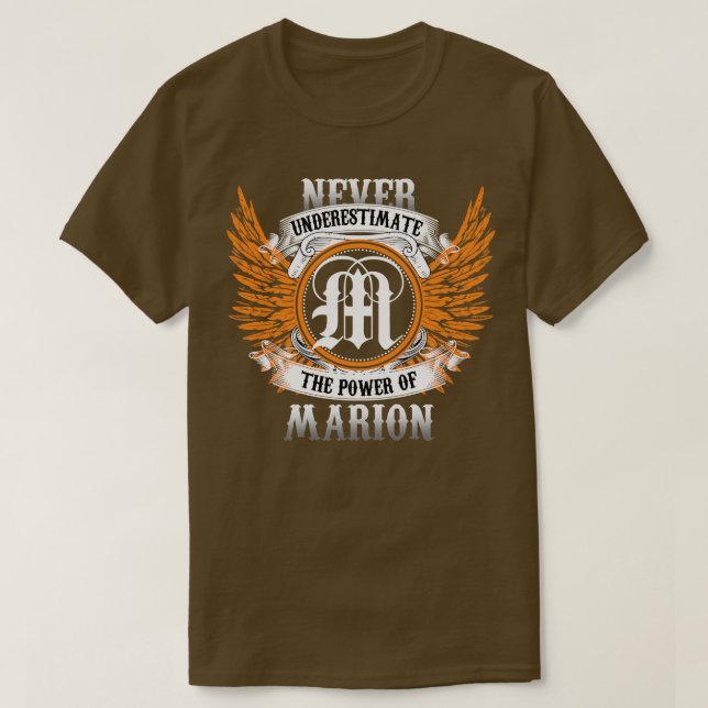 Camiseta Marion Name Shirt Nunca Subestima El Poder De (Diseño del anverso)