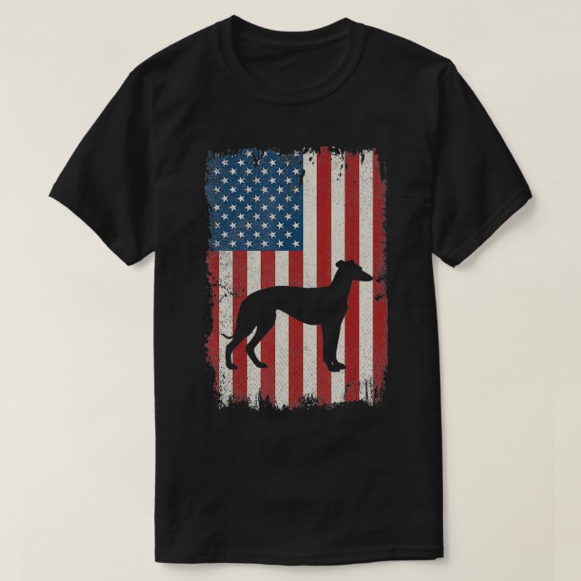 Camiseta Marioneta Bandera Estadounidense Amantes del Perro (Diseño del anverso)