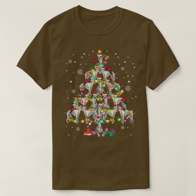 Camiseta Marionetas blancas de árbol de Navidad Divertidos  (Diseño del anverso)