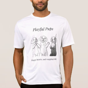 Camiseta Marionetas lúdicas, corazones felices y colas para