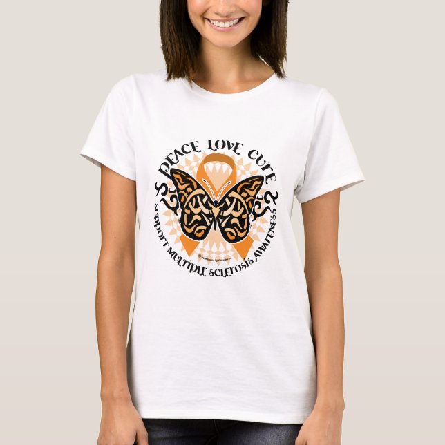 Camiseta Mariposa 2 tribales de la esclerosis múltiple (Anverso)