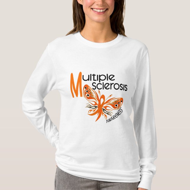 Camiseta MARIPOSA 3,1 de la esclerosis múltiple del ms (Anverso)