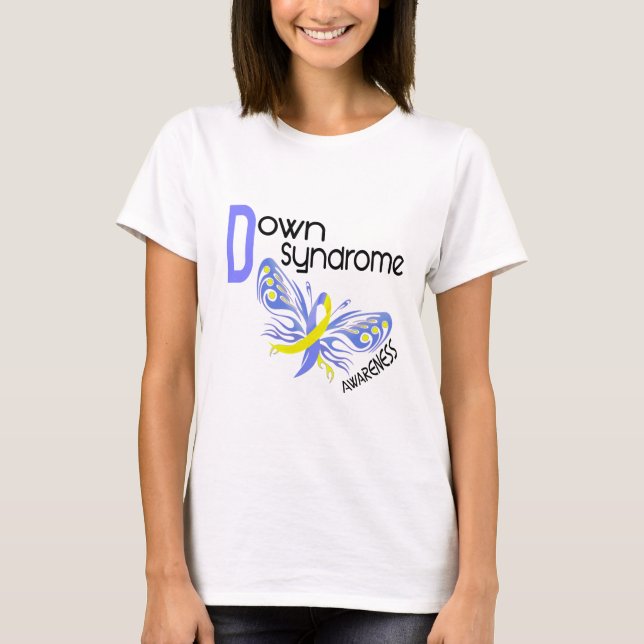 Camiseta MARIPOSA 3,1 de Síndrome de Down (Anverso)