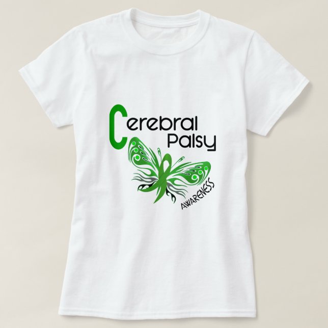 Camiseta MARIPOSA 3 de la parálisis cerebral (Diseño del anverso)