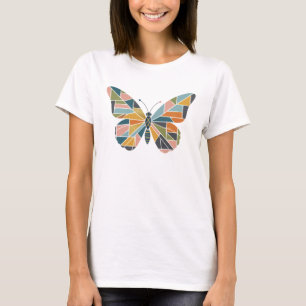 Camiseta Mariposa abstracta moderna - Diseño de parches lim