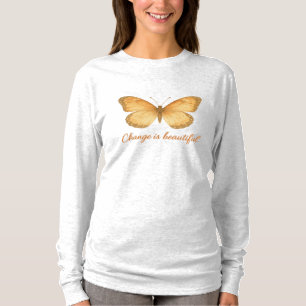 Camiseta Mariposa Acuarela Hermosa El Cambio Es Hermoso