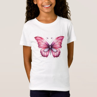 Camiseta Mariposa acuarela rosa