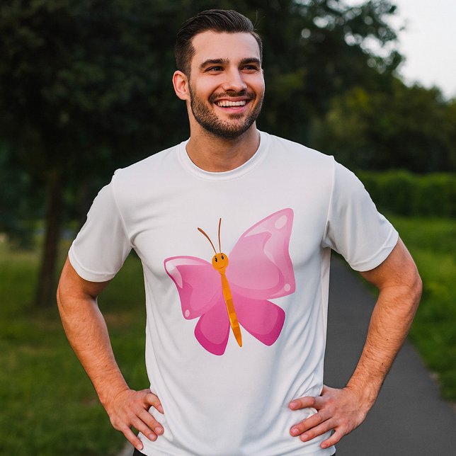Camiseta Mariposa Adorable Personalizado Rosa (Subido por el creador)
