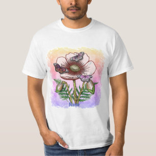 Camiseta Mariposa Amapola Pálida