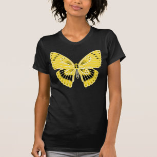 Camiseta Mariposa amarilla estilo Art Nouveau