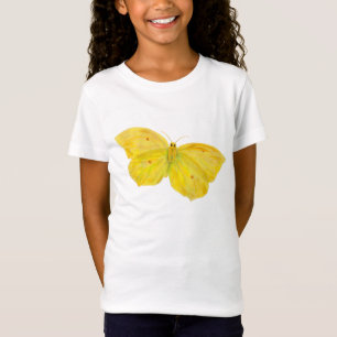 Camiseta Mariposa amarilla Frecuente Brillo volando