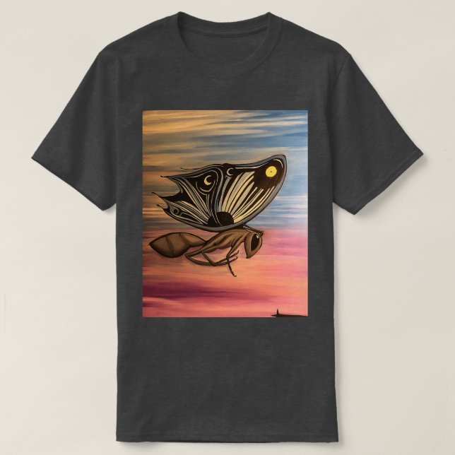 Camiseta Mariposa anglosajona blanca (Diseño del anverso)