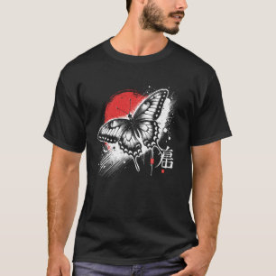 Camiseta Mariposa. Animal Cool Sumi-e Atardecer