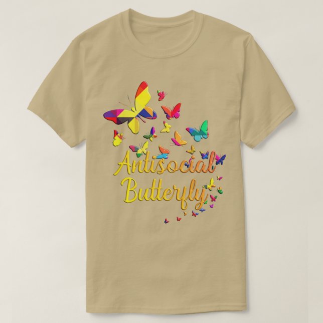 Camiseta Mariposa antisocial (Diseño del anverso)