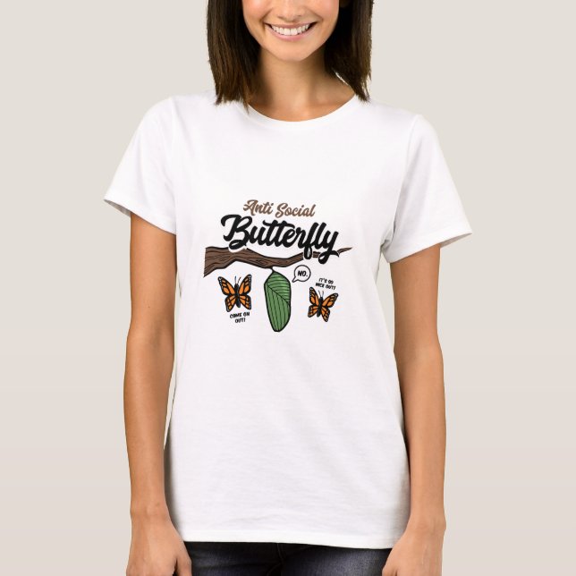Camiseta Mariposa antisocial (Anverso)
