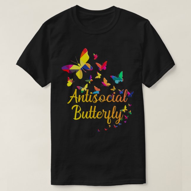 Camiseta Mariposa antisocial antisocial (Diseño del anverso)