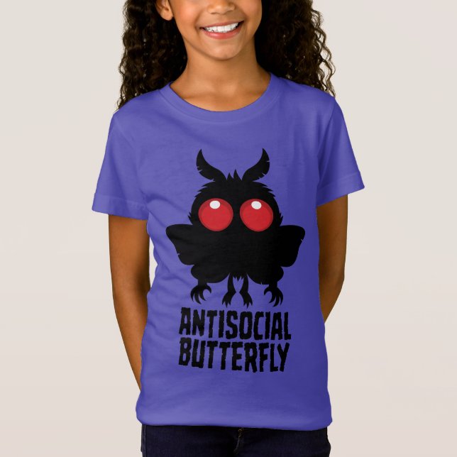 Camiseta Mariposa Antisocial Críptido Mothman (Anverso)