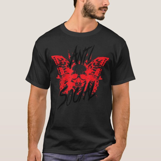 Camiseta Mariposa Antisocial Para Introvertido 2 (Anverso)