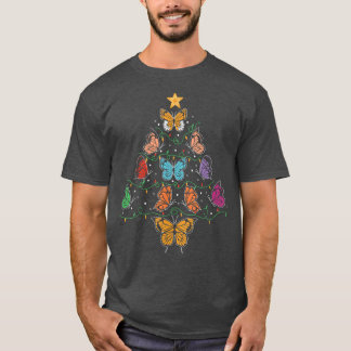 Camiseta Mariposa Árbol de Navidad Navidad Navidad Navidad 