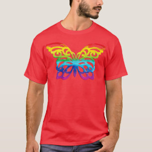 Camiseta mariposa arco iris