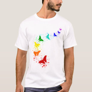 Camiseta Mariposa arcoiris luce orgullo gay LGBT