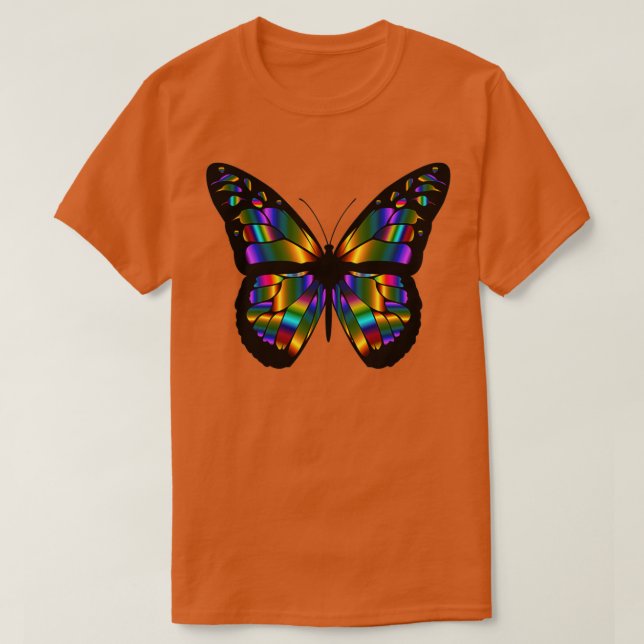 Camiseta Mariposa arcoiris TShirt Classic TShirt (Diseño del anverso)