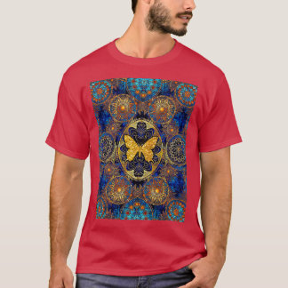 Camiseta Mariposa Art Blue Gold