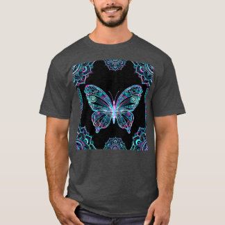 Camiseta Mariposa Arte de color holográfico SKY