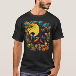 Camiseta Mariposa artística para la naturaleza de insectos 