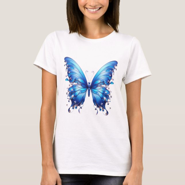 Camiseta mariposa azul (Anverso)