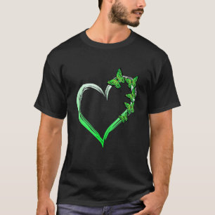 Camiseta Mariposa azul cardíaca que difunde la atención de