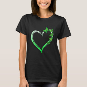 Camiseta Mariposa azul cardíaca que difunde la atención de