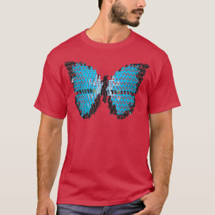Camiseta Mariposa azul claro Resumen arte