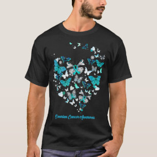 Camiseta Mariposa Azul Corazón Azul Conciencia sobre el cán
