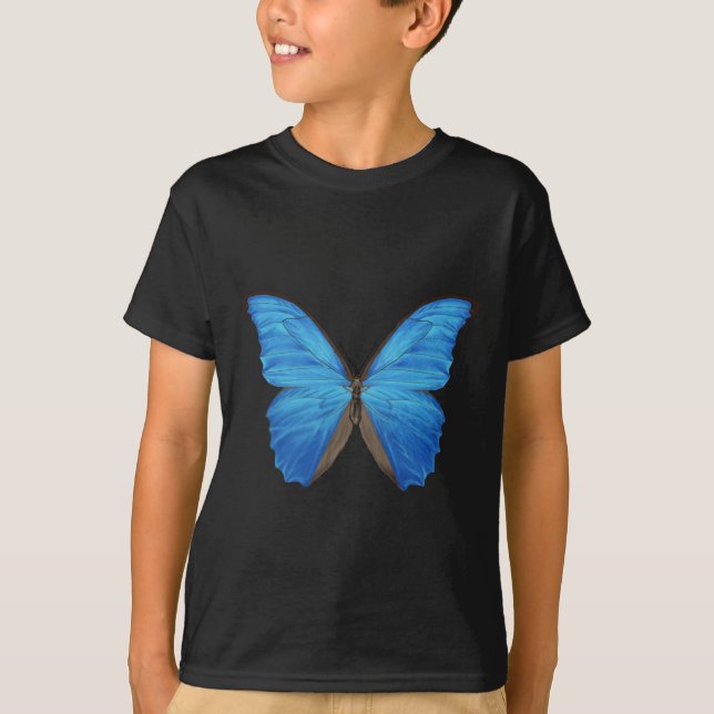 Camiseta Mariposa azul de Morpho (Anverso)