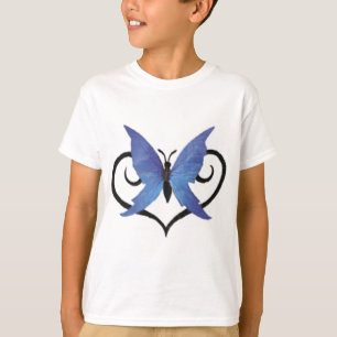 Camiseta mariposa azul linda del amor