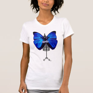Camiseta Mariposa azul maniquí