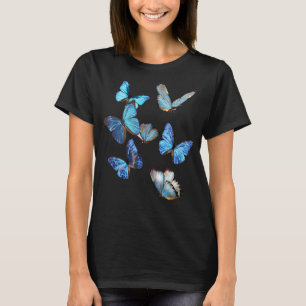 Camiseta Mariposa Azul Morpho Enjambres Lepidoptera Entomol