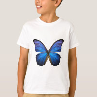 Mariposa azul radiante