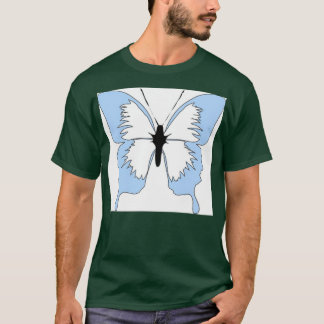 Camiseta Mariposa azul y blanca