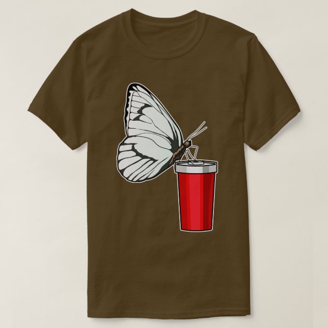 Camiseta Mariposa Beber Mug (Diseño del anverso)