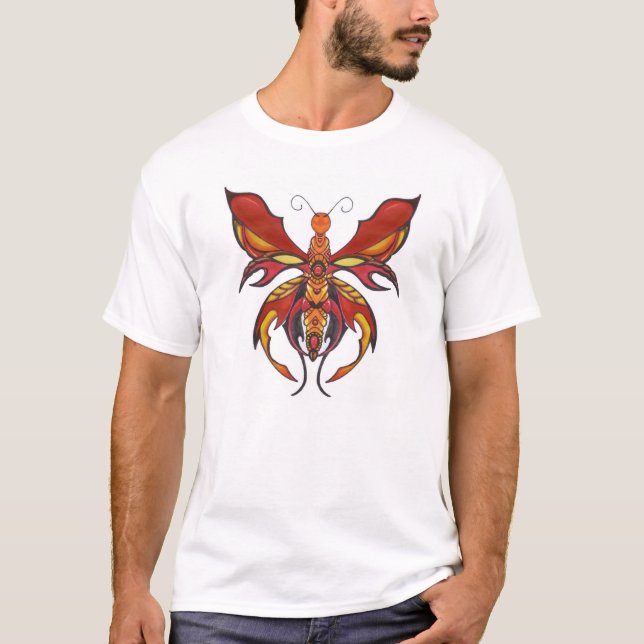 Camiseta Mariposa Bejeweled - fuego (Anverso)