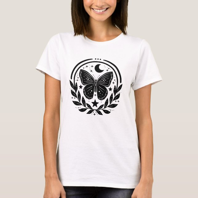 Camiseta Mariposa boho mística (Anverso)