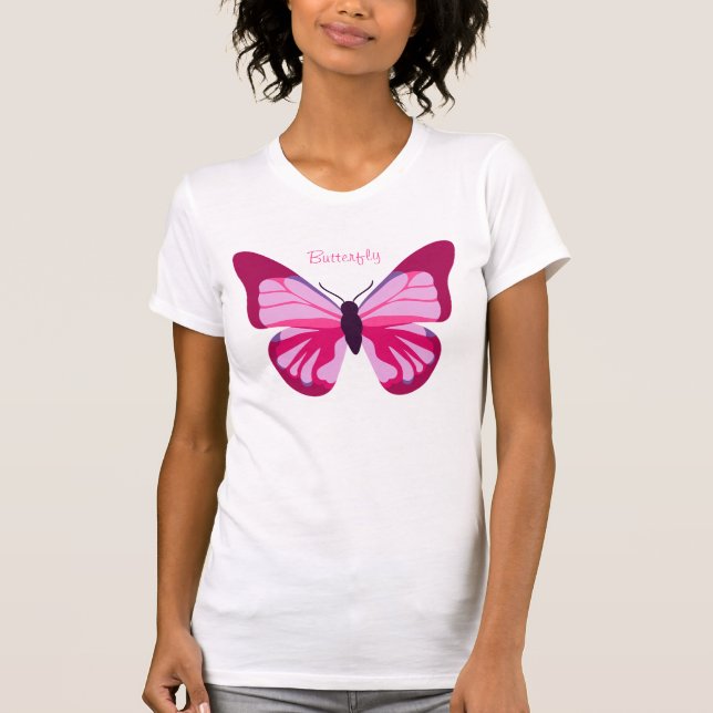Camiseta Mariposa Bonito Pink Purple (Anverso)