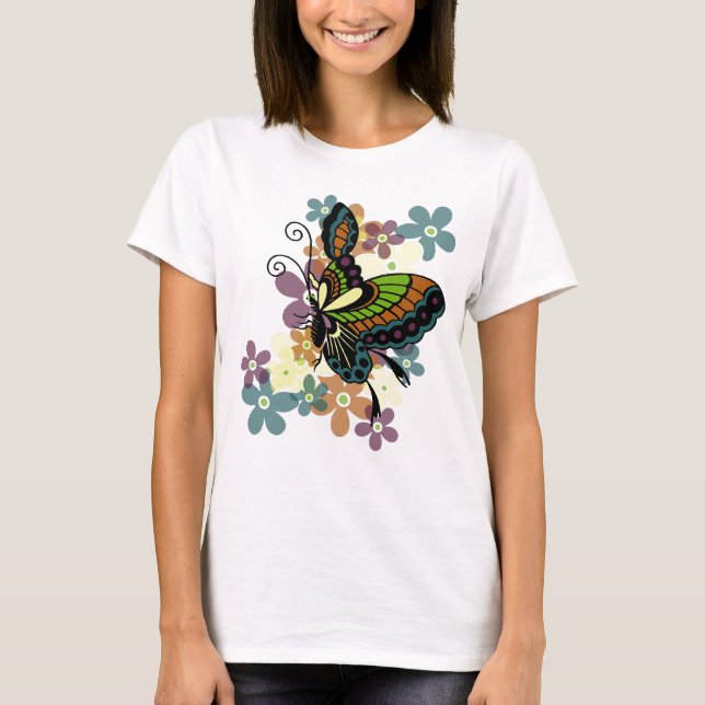 Camiseta Mariposa brillante (Anverso)